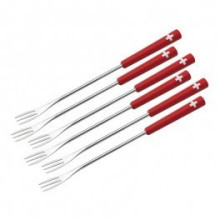 Fondue Forks "Swiss Cross"