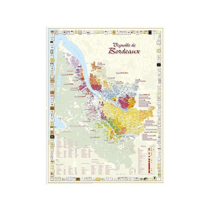 Carte des Vignobles de Bordeaux