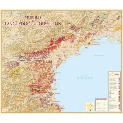 Carte des Vignobles Languedoc-Roussillion