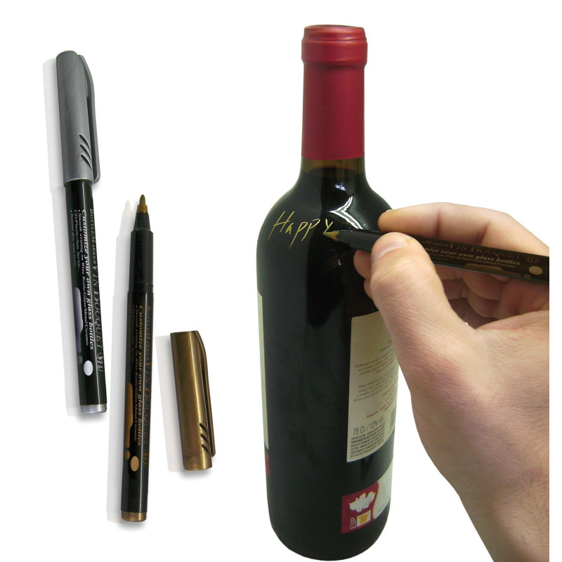 Felt tip pen for glass