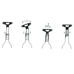 Double bladed corkscrew "black"