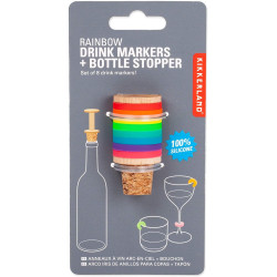 Glas Markierer "Regenbogen + Kork"