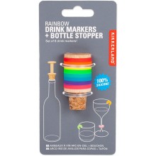 Marques Verres "Arc-en-ciel + bouchon"