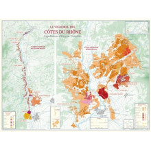 Carte Vignobles des Côtes du Rhône