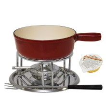 Fondue-Set Modern Rot