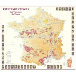 Carte des Vignobles de France