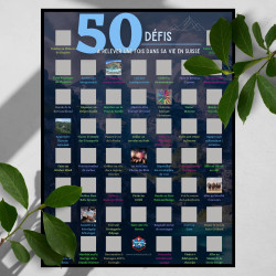 Scratch-off poster "50 Challenges in Switzerland"
