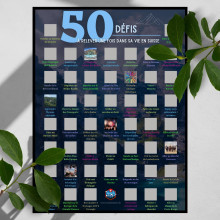 Scratch-off poster "50 Challenges in Switzerland"