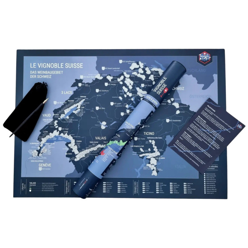 Carte à gratter "Vignoble suisse"