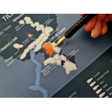 Scratch map of Swiss vineyards