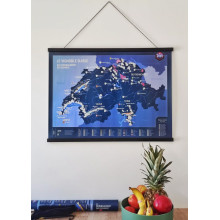 Scratch map of Swiss vineyards