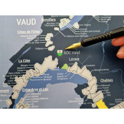 Scratch-off "Map of Swiss vineyards"