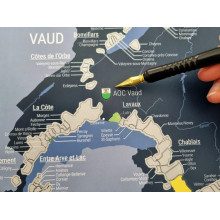 Scratch map of Swiss vineyards