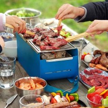 Barbecue de table Bleu