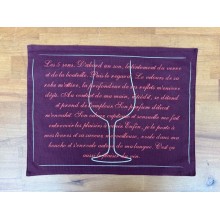 6x Set de table Bordeaux