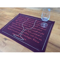 6x Set de table Bordeaux