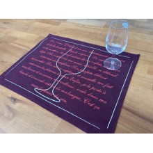 6x Placemat Bordeaux