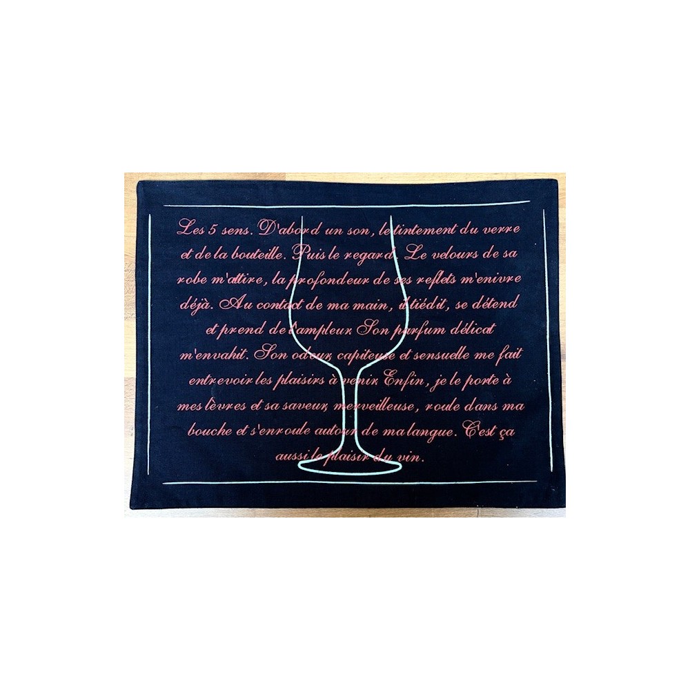 6x Set de table Noir