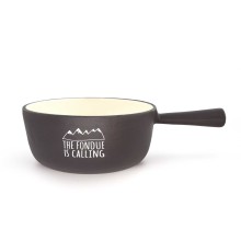 Set Fondue Noir "The Fondue is Calling" 20 cm