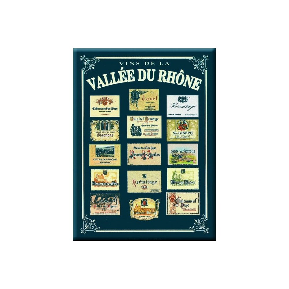 Plaque Métal Vallée du Rhône