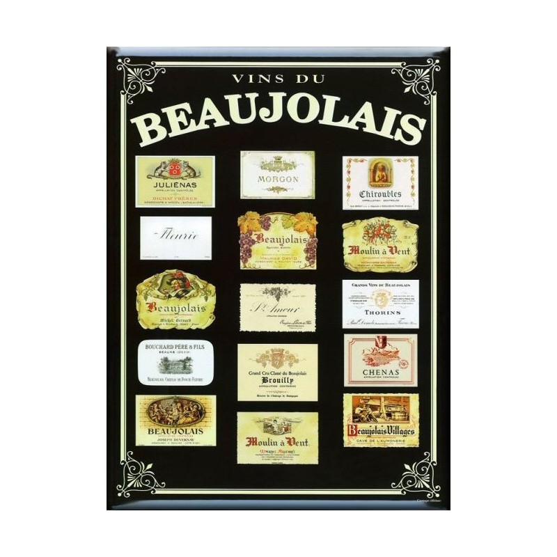 Plaque métallique 30 x 40 cm "Beaujolais"
