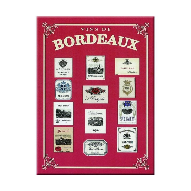 Plaque métallique 30 x 40 cm "Bordeaux"